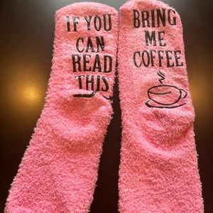 If You Can Read This Bring Me Coffee Fuzzy Socks
